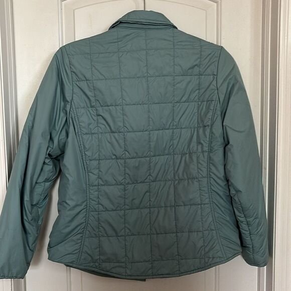 Woolrich Quilted lightweight Puffer Jacket Powder Blue Bluegrass Coat Size Large - Picture 3 of 8
